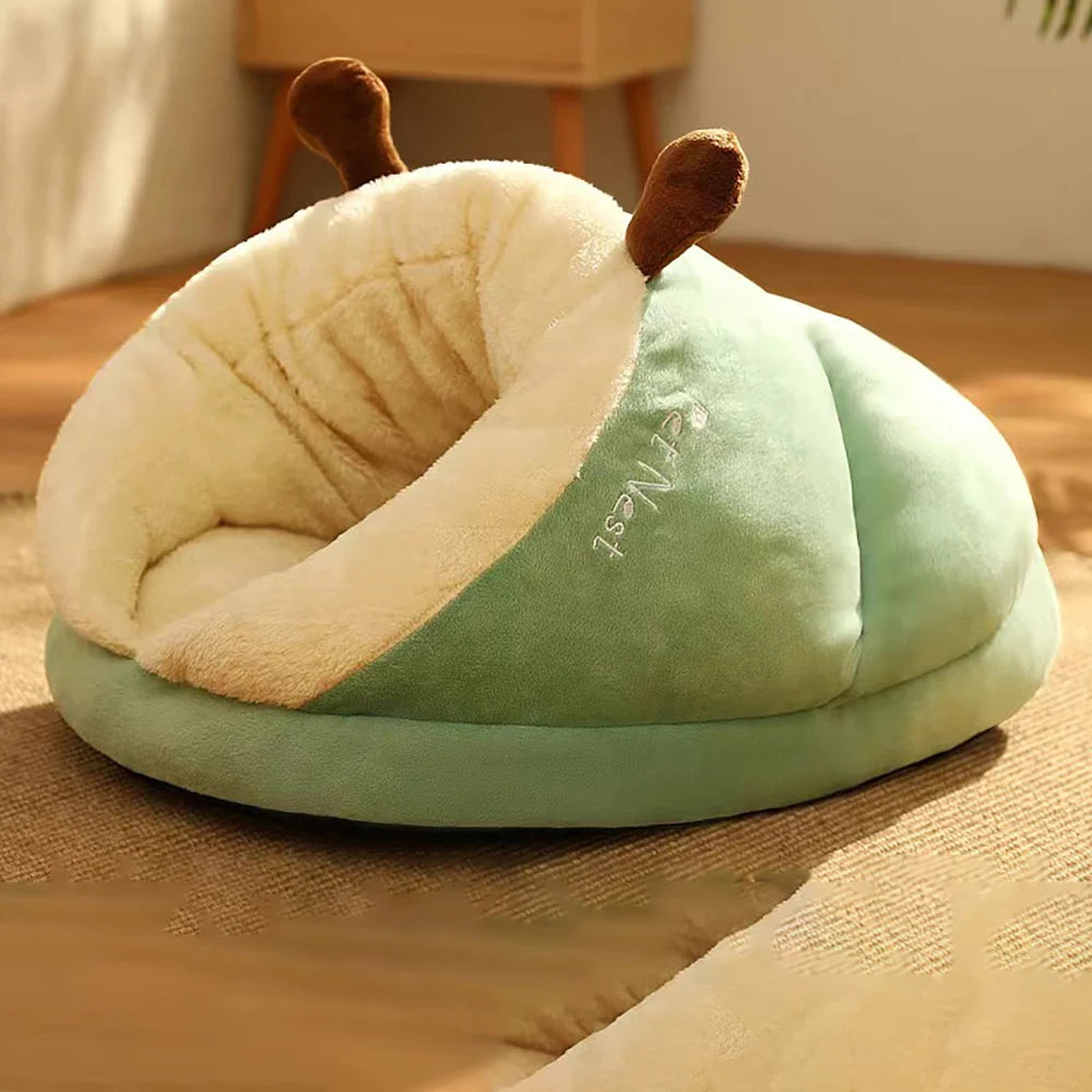 Soft Plush Dog Sofa Bed – Warm Kennel Nest for Small & Medium Dogs, Cozy Puppy Cave House, Non‑Slip Base, Washable Cover