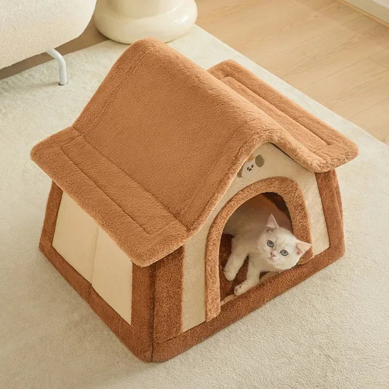 Foldable Dog House Kennel Bed for Small Dogs