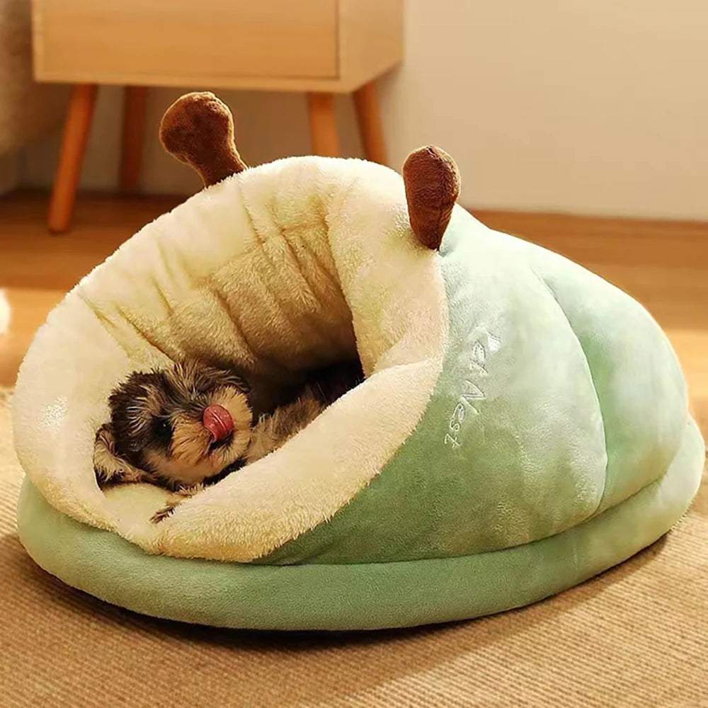 Soft Plush Dog Sofa Bed – Warm Kennel Nest for Small & Medium Dogs, Cozy Puppy Cave House, Non‑Slip Base, Washable Cover