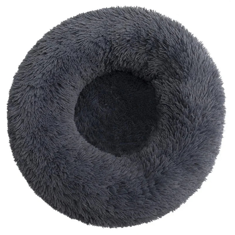 Plush Round Donut Dog Bed