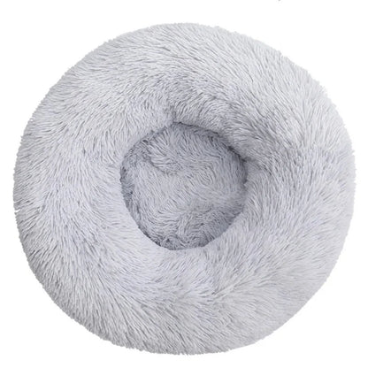 Plush Round Donut Dog Bed