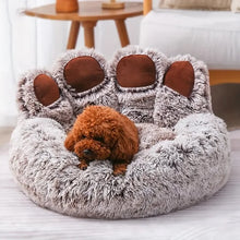 Round Paw Style Dog Bed for Small and Medium Dogs