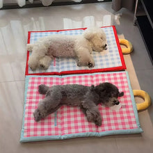Plaid Cooling Dog Mat for Small & Big Dogs
