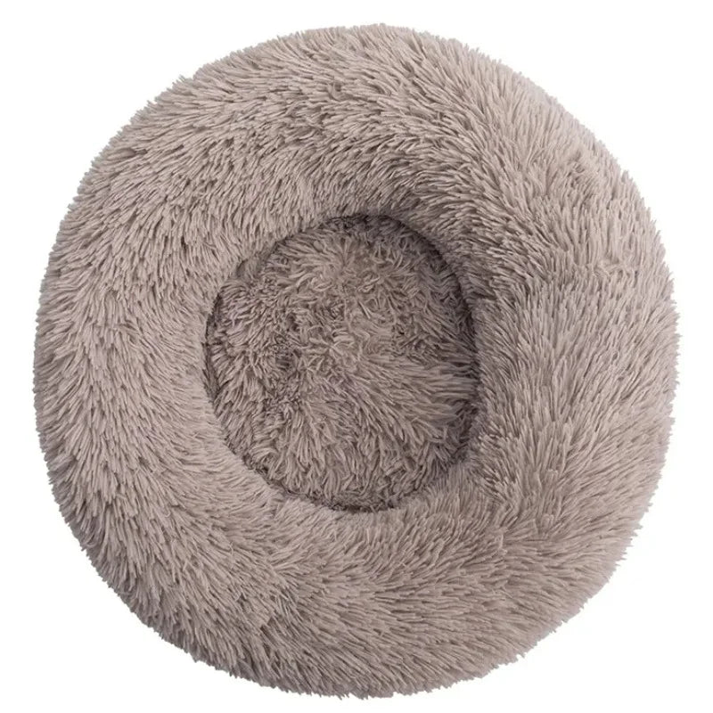 Plush Round Donut Dog Bed