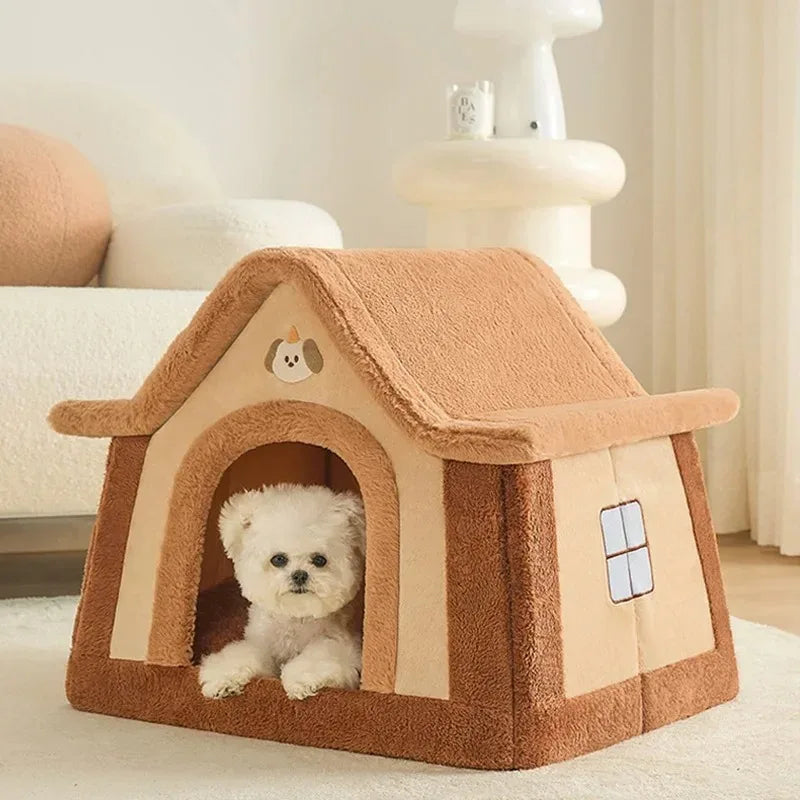 Foldable Dog House Kennel Bed for Small Dogs