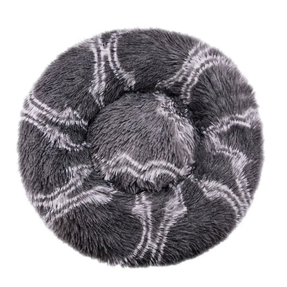 Plush Round Donut Dog Bed