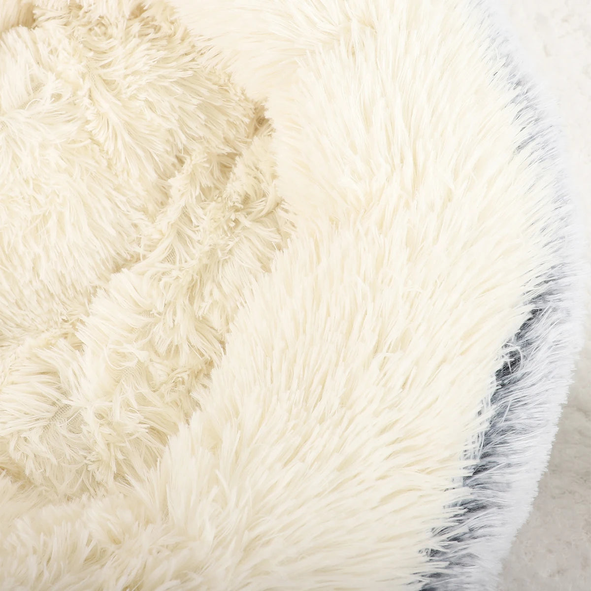 Plush Donut Shaped Dog Bed for Small & Medium Sized Dogs