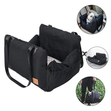 Dog Car Seat Bed for Small Dogs - Inflatable, Washable Booster with Safety Leash