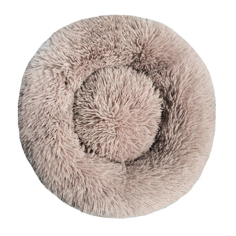 Plush Round Donut Dog Bed