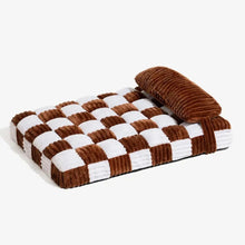 Handmade Plush Orthopaedic Dog Bed with Pillow – Square Comfort Mattress for Large & Small Dogs, Warm & Soft Washable Pad, Non‑Slip Base