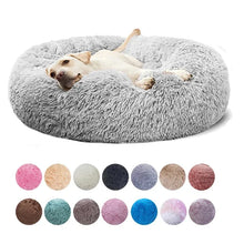 Plush Round Donut Dog Bed