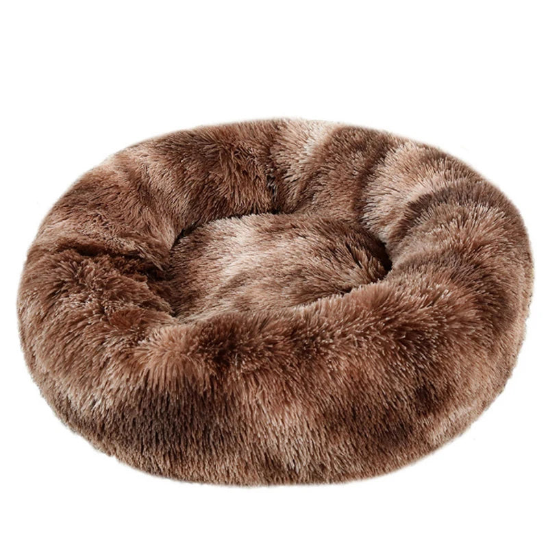 Plush Round Donut Dog Bed