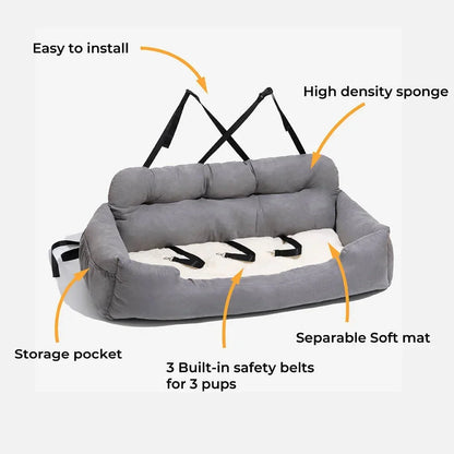 Rear Car Seat Dog Bed / Sofa