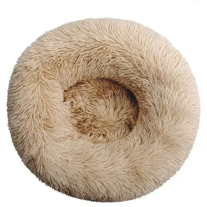 Plush Round Donut Dog Bed