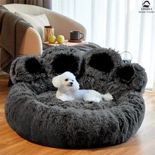Round Paw Style Dog Bed for Small and Medium Dogs
