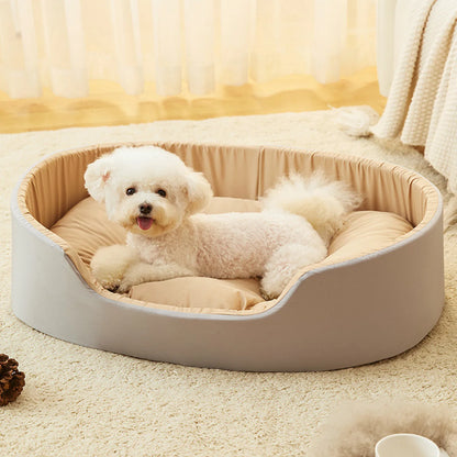 Deluxe Dog Bed for Small or Medium Dogs. Washable, Non-Slip with Bottom High and Low Sides